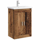 vidaXL Fürdőszoba bútor szett Antik Fa 61 x 40 x 84,5 cm Szerelt Fa