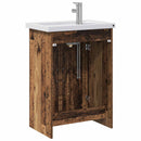 vidaXL Fürdőszoba bútor szett Antik Fa 61 x 40 x 84,5 cm Szerelt Fa