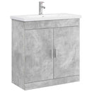 vidaXL Fürdőszoba bútor szett Betonszürke 81 x 40 x 84,5 cm Szerelt Fa