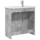 vidaXL Fürdőszoba bútor szett Betonszürke 81 x 40 x 84,5 cm Szerelt Fa