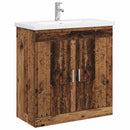 vidaXL Fürdőszoba bútor szett Antik Fa 81 x 40 x 84,5 cm Szerelt Fa