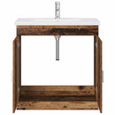 vidaXL Fürdőszoba bútor szett Antik Fa 81 x 40 x 84,5 cm Szerelt Fa