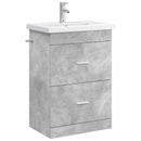 vidaXL Fürdőszoba bútor szett Betonszürke 61 x 40 x 84,5 cm Szerelt Fa