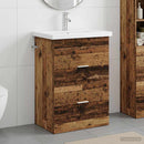 vidaXL Fürdőszoba bútor szett Antik Fa 61 x 40 x 84,5 cm Szerelt Fa