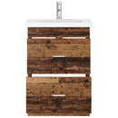 vidaXL Fürdőszoba bútor szett Antik Fa 61 x 40 x 84,5 cm Szerelt Fa