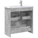 vidaXL Fürdőszoba bútor szett Betonszürke 81 x 40 x 84,5 cm Szerelt Fa