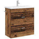 vidaXL Fürdőszoba bútor szett Antik Fa 81 x 40 x 84,5 cm Szerelt Fa