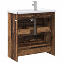 vidaXL Fürdőszoba bútor szett Antik Fa 81 x 40 x 84,5 cm Szerelt Fa