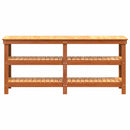 vidaXL Munkapad Faggyú barna 181.5 x 50 x 80 cm Tömör fenyőfa