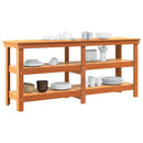 vidaXL Munkapad Faggyú barna 181.5 x 50 x 80 cm Tömör fenyőfa