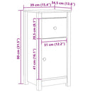 vidaXL Széf 2 pcs Faggyú barna 39 x 34,5 x 80 cm Tömör fenyőfa