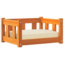 vidaXL Kutyafekhely Faggyú barna 55 x 45 x 28 cm Tömör fenyőfa