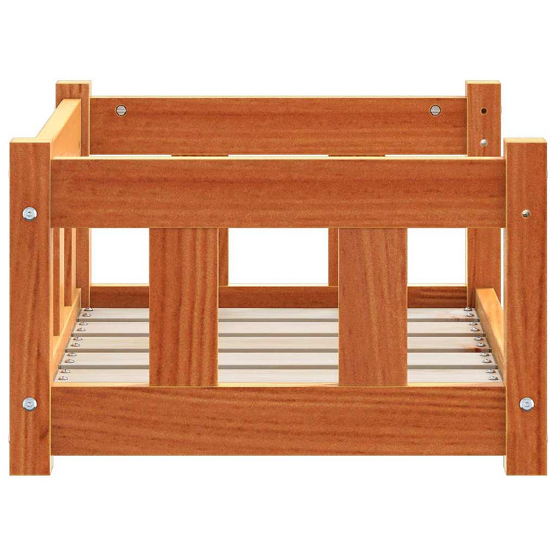 vidaXL Kutyafekhely Faggyú barna 55 x 45 x 28 cm Tömör fenyőfa