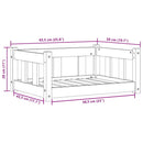 vidaXL Kutyafekhely Faggyú barna 65,5 x 50,5 x 28 cm Tömör fenyőfa