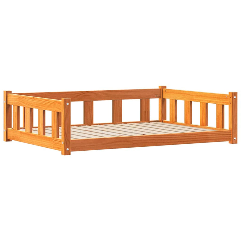 vidaXL Kutyafekhely Faggyú barna 55 x 45 x 28 cm Tömör fenyőfa