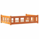 vidaXL Kutyafekhely Faggyú barna 100 x 70 x 28 cm Tömör fenyőfa