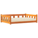 vidaXL Kutyafekhely Faggyú barna 55 x 45 x 28 cm Tömör fenyőfa