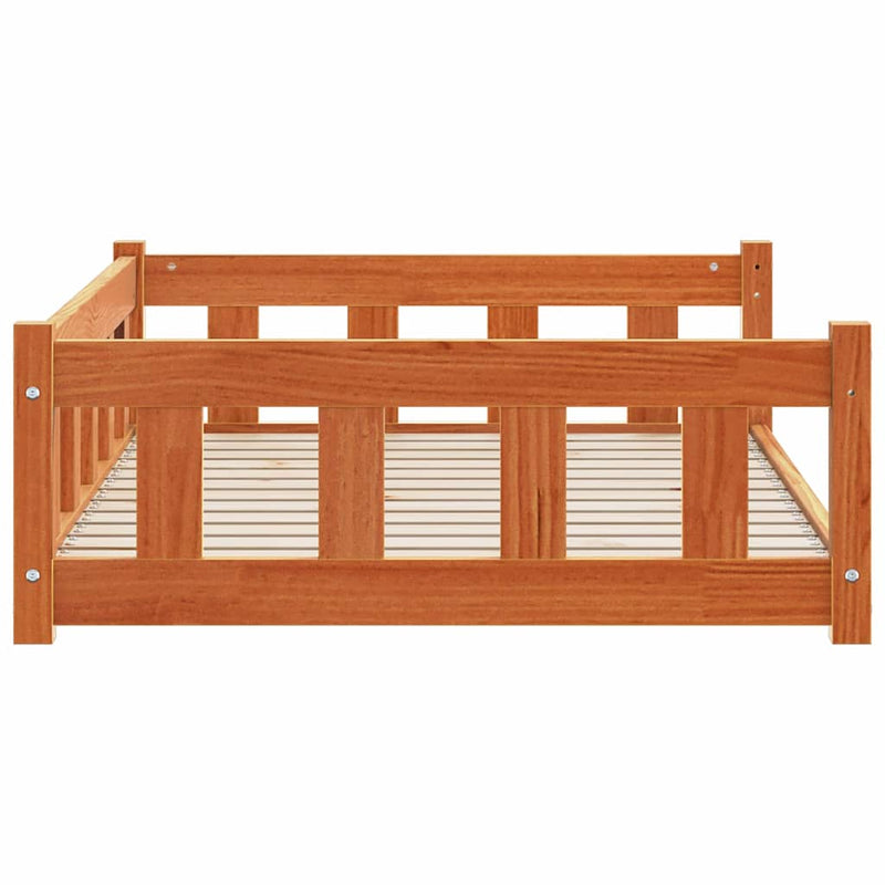 vidaXL Kutyafekhely Faggyú barna 55 x 45 x 28 cm Tömör fenyőfa