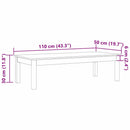 vidaXL Dohányzóasztal Max Barna 110 x 50 x 30 cm Tömör fenyőfa