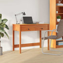 vidaXL Asztal fiókkal Max Barna 100 x 50 x 78 cm Tömör fenyőfa