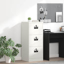 vidaXL Irattároló Szekrény fiókkal zárral Fehér 45,5 x 42 x 106,5 cm