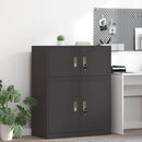 vidaXL Tárolószekrény Fekete 90 x 40 x 40 cm Acél