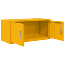 vidaXL Tárolószekrény Mustár sárga 90 x 40 x 40 cm Acél