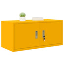 vidaXL Tárolószekrény Mustár sárga 90 x 40 x 40 cm Acél