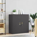 vidaXL Tárolószekrény Fekete 90 x 40 x 90 cm Acél