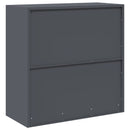 vidaXL Tárolószekrény Antracit 90 x 40 x 90 cm Acél