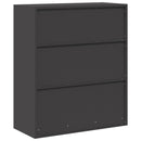 vidaXL Tárolószekrény Fekete 90 x 40 x 105 cm Acél
