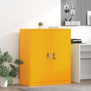 vidaXL Tárolószekrény Mustár sárga 90 x 40 x 105 cm Acél