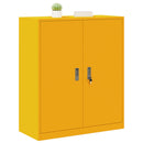 vidaXL Tárolószekrény Mustár sárga 90 x 40 x 105 cm Acél