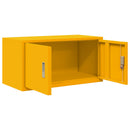 vidaXL Tárolószekrény Mustár sárga 80 x 40 x 40 cm Acél