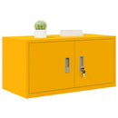 vidaXL Tárolószekrény Mustár sárga 80 x 40 x 40 cm Acél