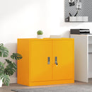 vidaXL Tárolószekrény Mustár sárga 80 x 40 x 70 cm Acél