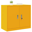 vidaXL Tárolószekrény Mustár sárga 80 x 40 x 70 cm Acél