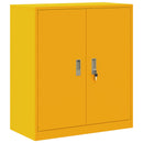 vidaXL Tárolószekrény Mustár sárga 80 x 40 x 90 cm Acél
