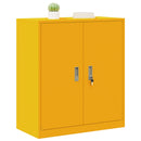vidaXL Tárolószekrény Mustár sárga 80 x 40 x 90 cm Acél