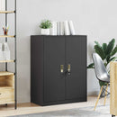 vidaXL Tárolószekrény Fekete 80 x 40 x 105 cm Acél