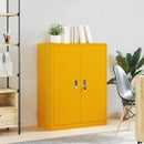 vidaXL Tárolószekrény Mustár sárga 80 x 40 x 105 cm Acél