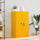vidaXL Tárolószekrény Mustár sárga 60 x 40 x 105 cm Acél
