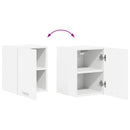 vidaXL Függő szekrény tárolóval 2 pcs Fehér 30 x 31 x 40 cm Faanyag