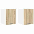 vidaXL Függő szekrény Riga 2 pcs Sonoma tölgy és fehér 30 x 31 x 40 cm