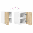 vidaXL Függő szekrény Riga 2 pcs Sonoma tölgy és fehér 30 x 31 x 40 cm