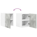 vidaXL Függő szekrény 2 pcs Beton szürke és fehér 30 x 31 x 40 cm