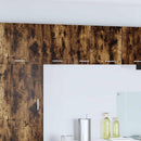 vidaXL Függő szekrény tárolóval Riga 2 pcs Füstölt tölgy és fehér