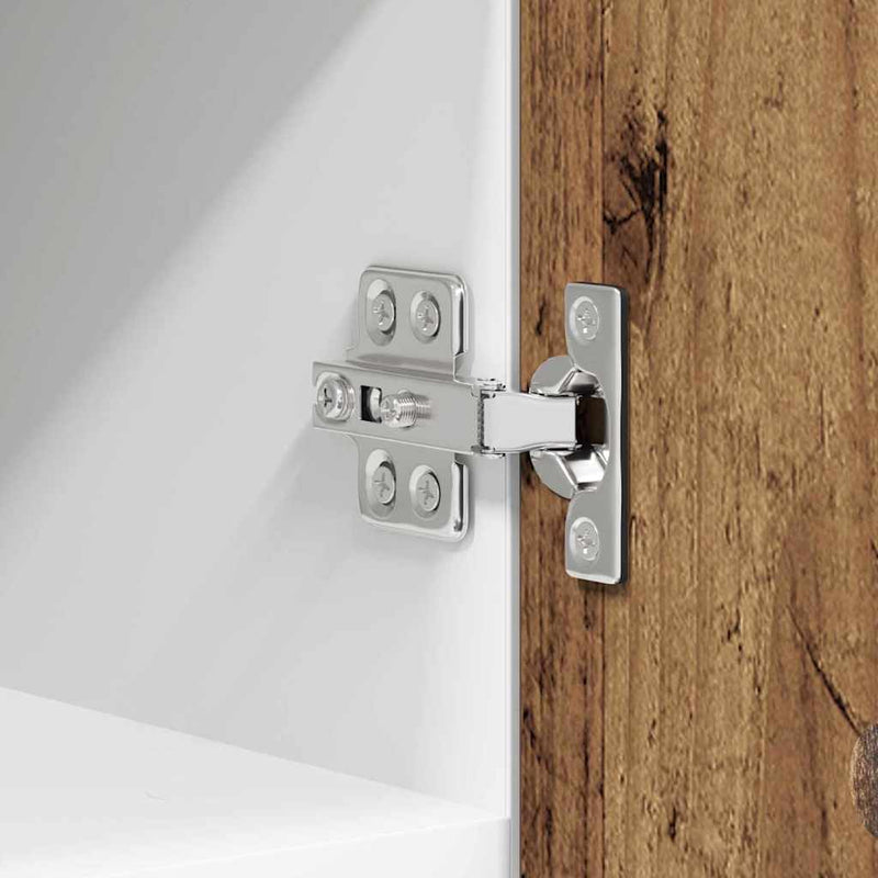 vidaXL Függő szekrény Riga 2 pcs Régi fa és fehér 30 x 31 x 40 cm