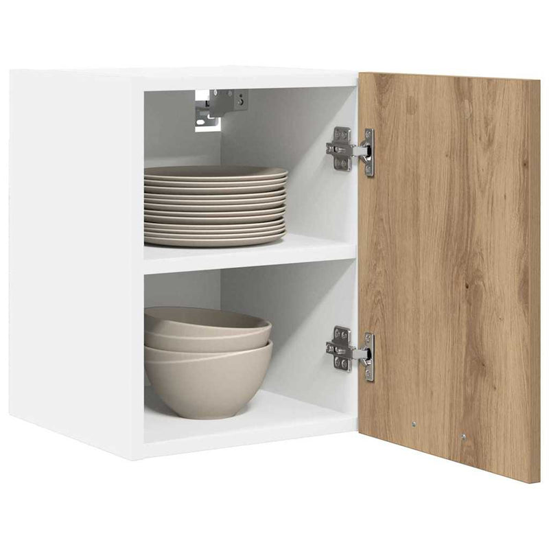 vidaXL Függő szekrény Riga Artisan tölgy és fehér 30 x 31 x 40 cm