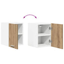 vidaXL Függő szekrény 2 pcs Artisan tölgy és fehér 30 x 31 x 40 cm